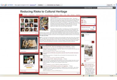 Schermafbeelding eLearning course 'Reducing Risks to Heritage'.